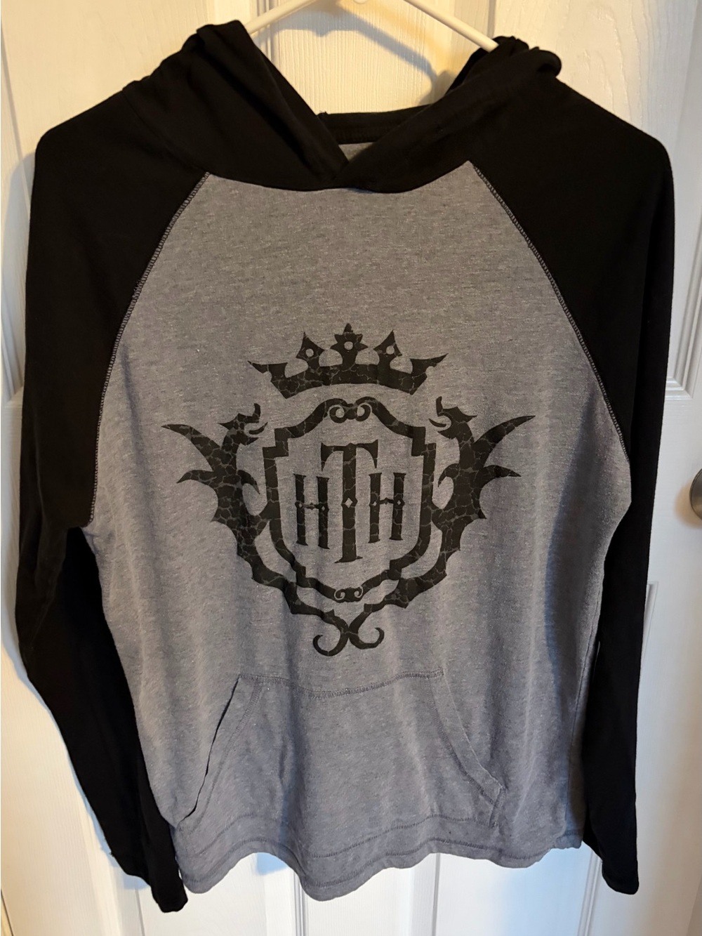 Disney Parks Hollywood Terror Hotel Long Sleeve Hoodie, Men’s Medium